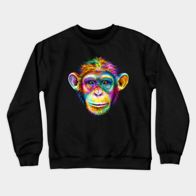 Chimpanzee Crewneck Sweatshirt by stonemask